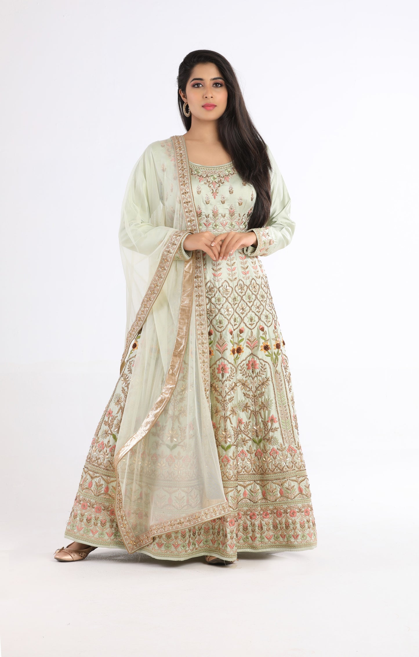 Anoushka Pastel Green Dress