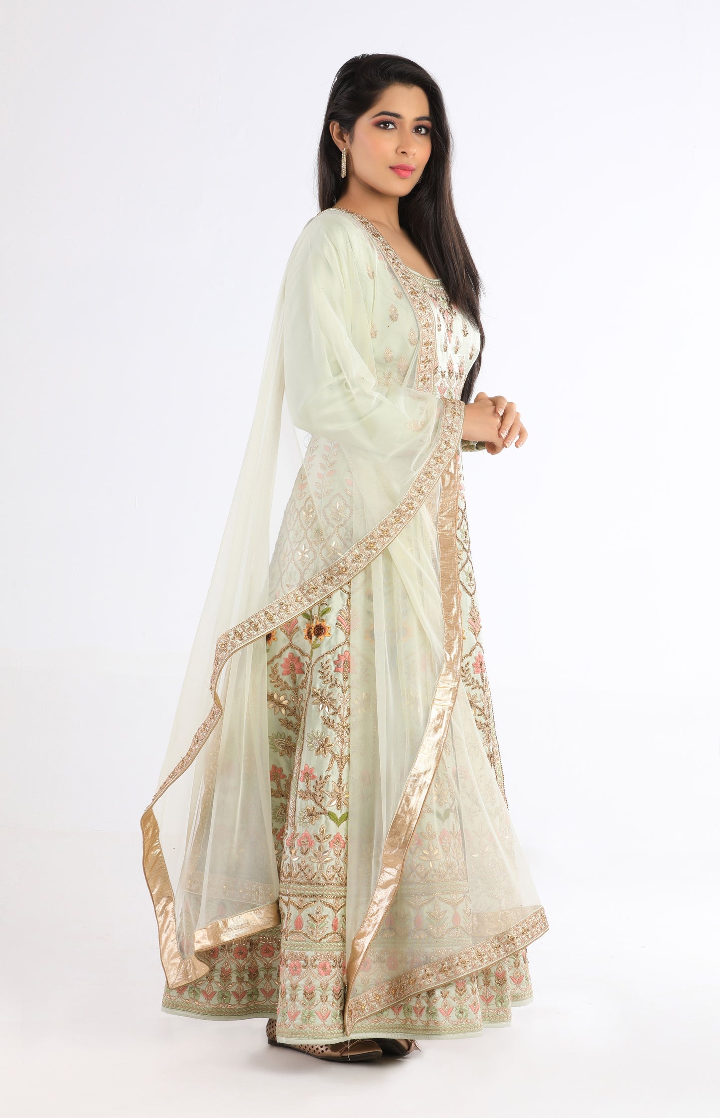 Anoushka Pastel Green Dress