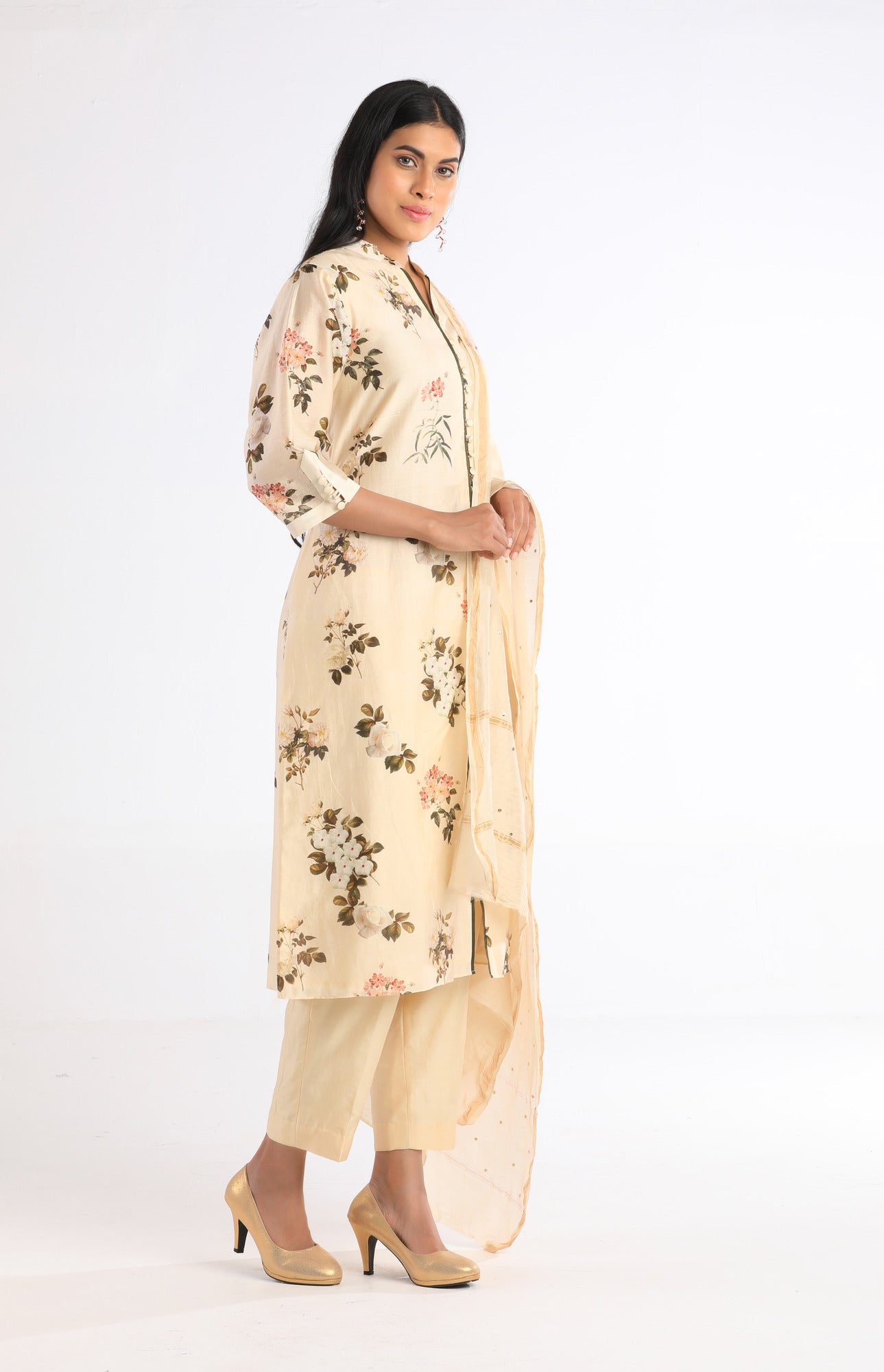 Raveena Yellow Floral Suit