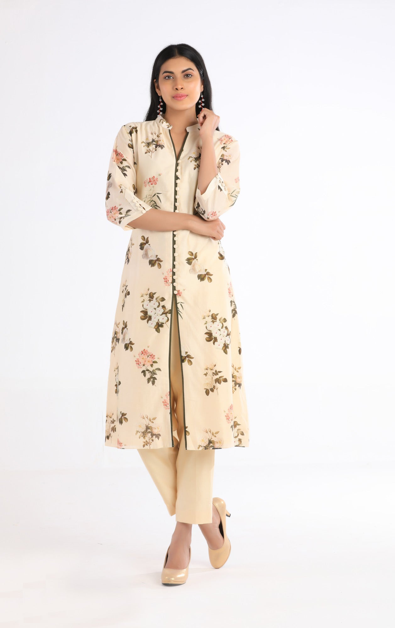 Raveena Yellow Floral Suit