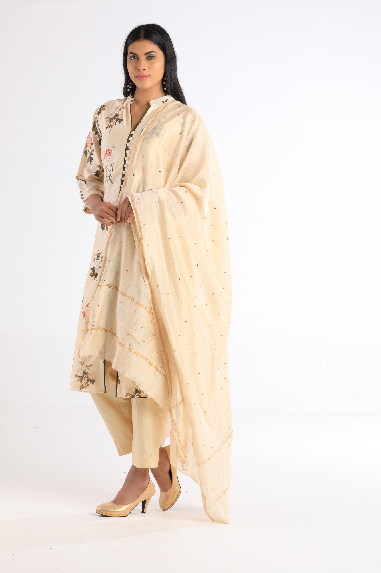 Raveena Yellow Floral Suit