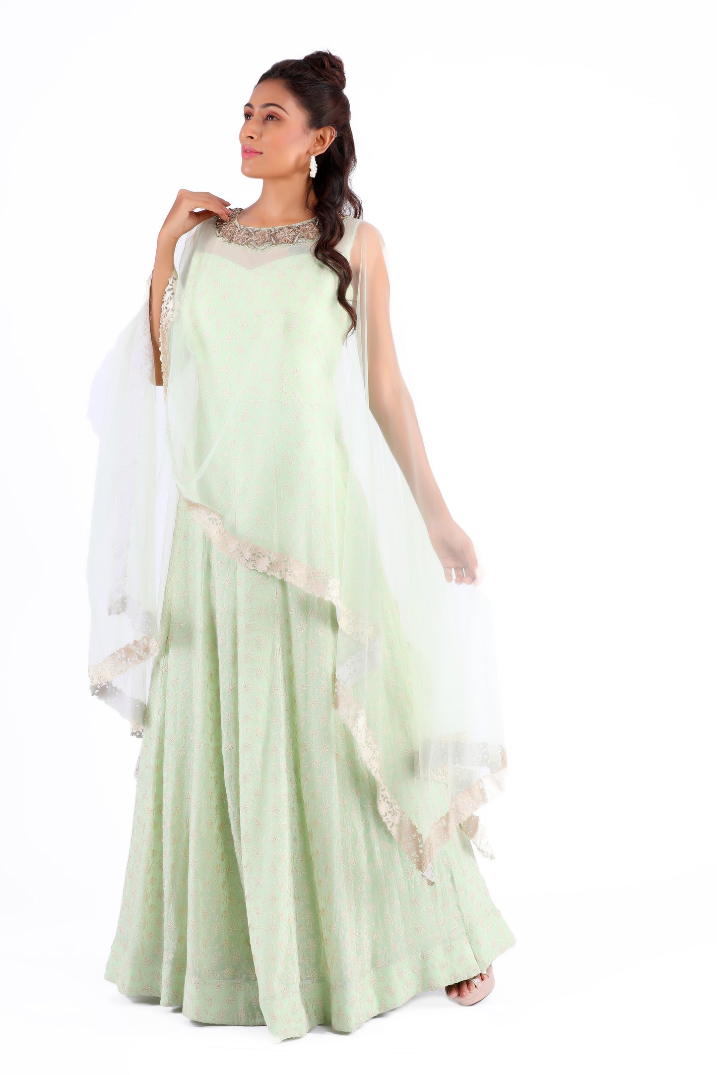Aalia Mint Long Dress