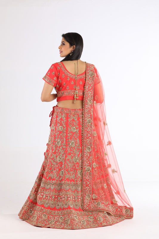 Natasha Bright Pink Rajasthani Lehenga