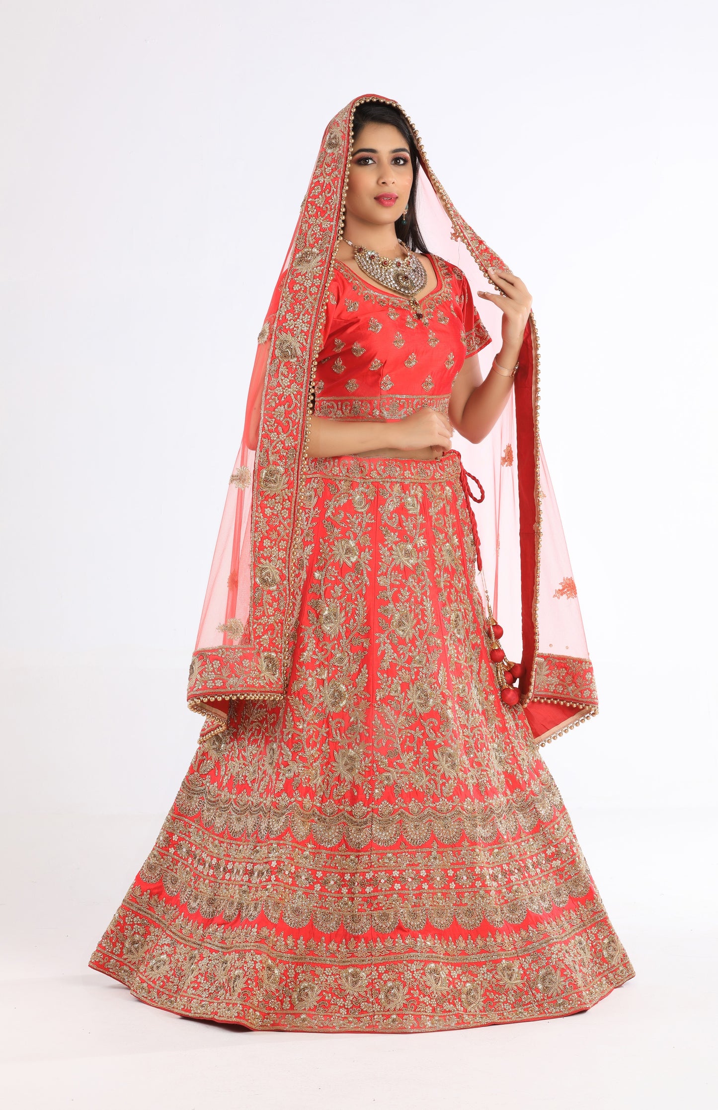 Natasha Bright Pink Rajasthani Lehenga