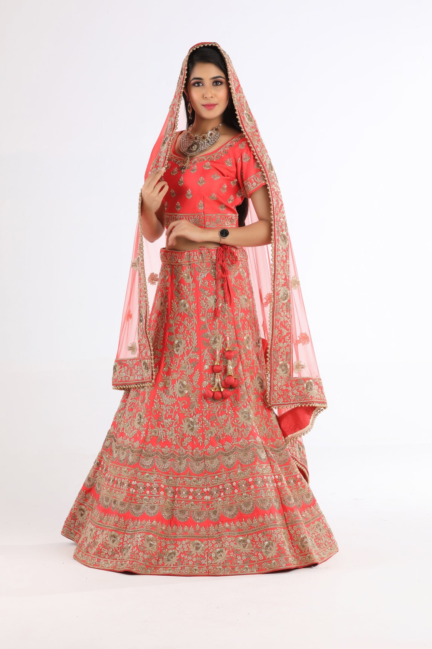Natasha Bright Pink Rajasthani Lehenga