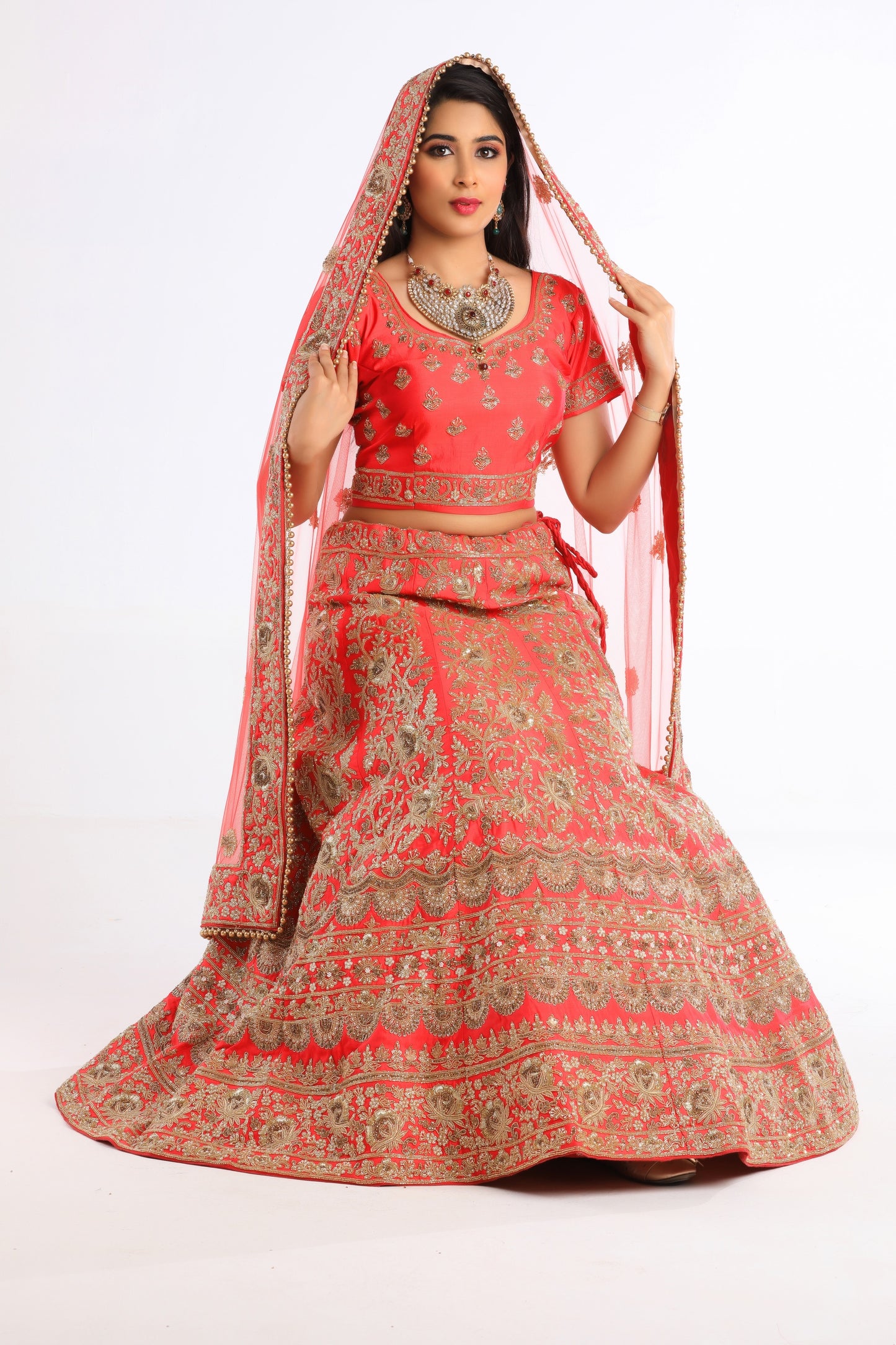 Natasha Bright Pink Rajasthani Lehenga