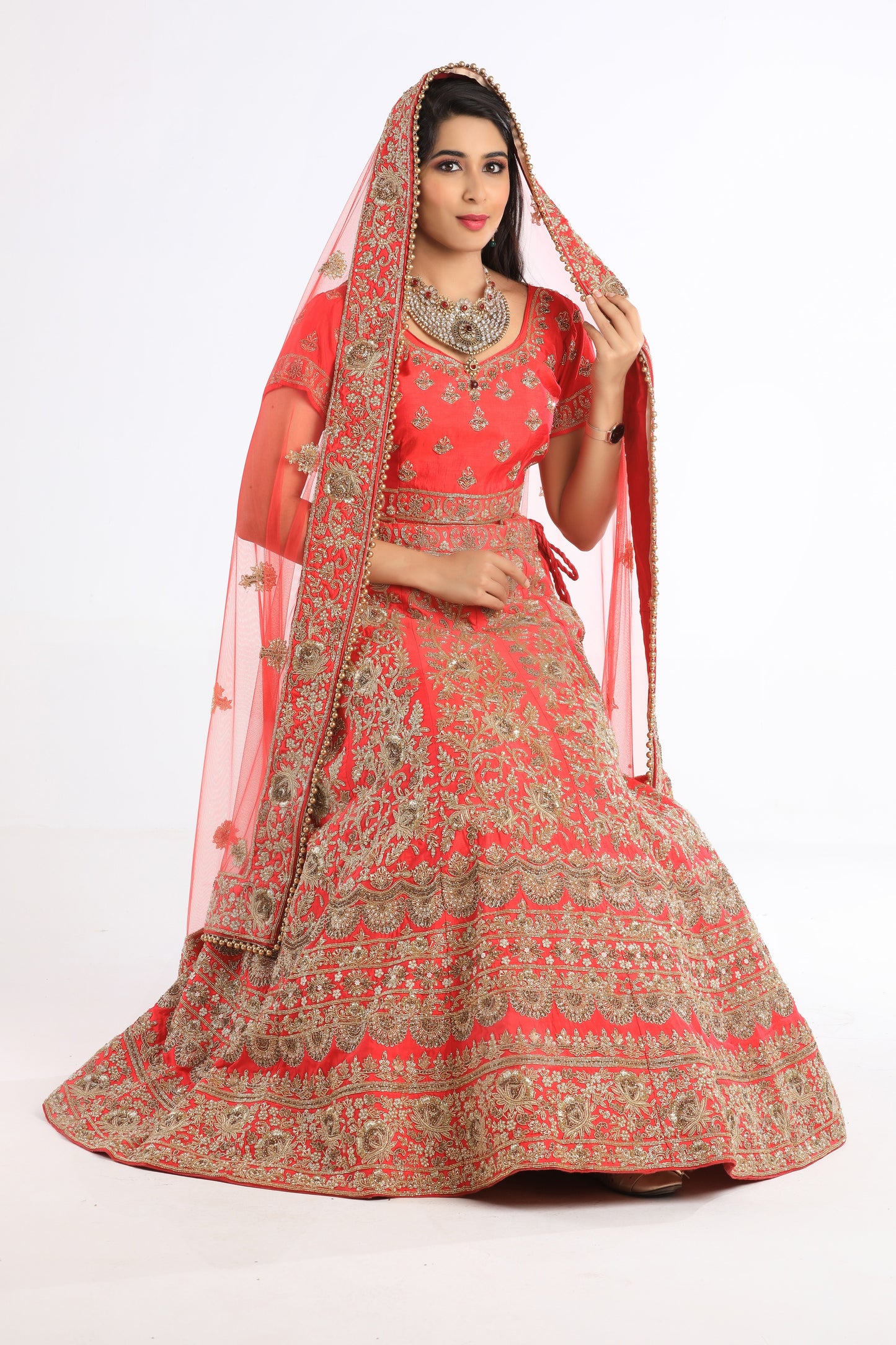 Natasha Bright Pink Rajasthani Lehenga