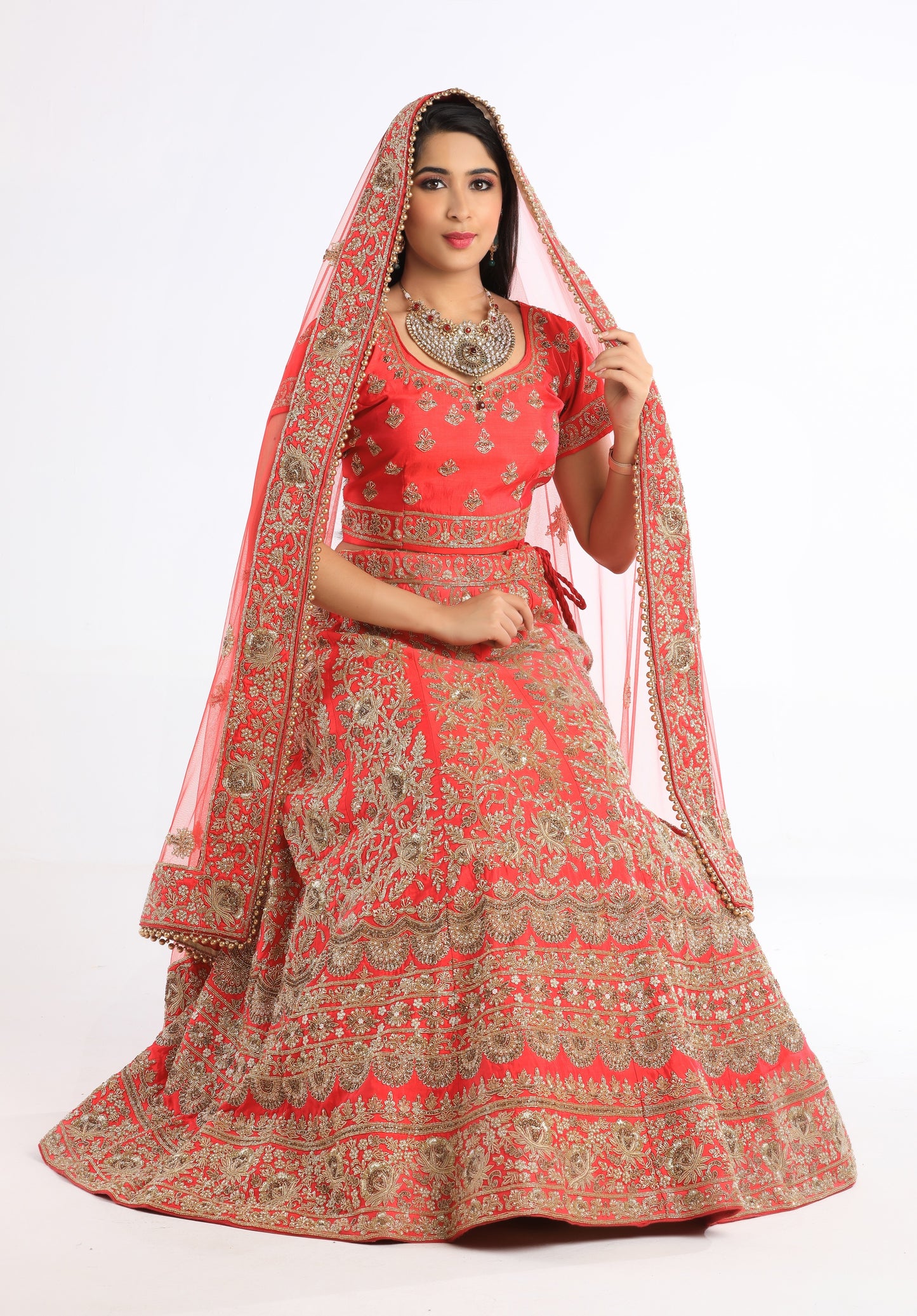 Natasha Bright Pink Rajasthani Lehenga
