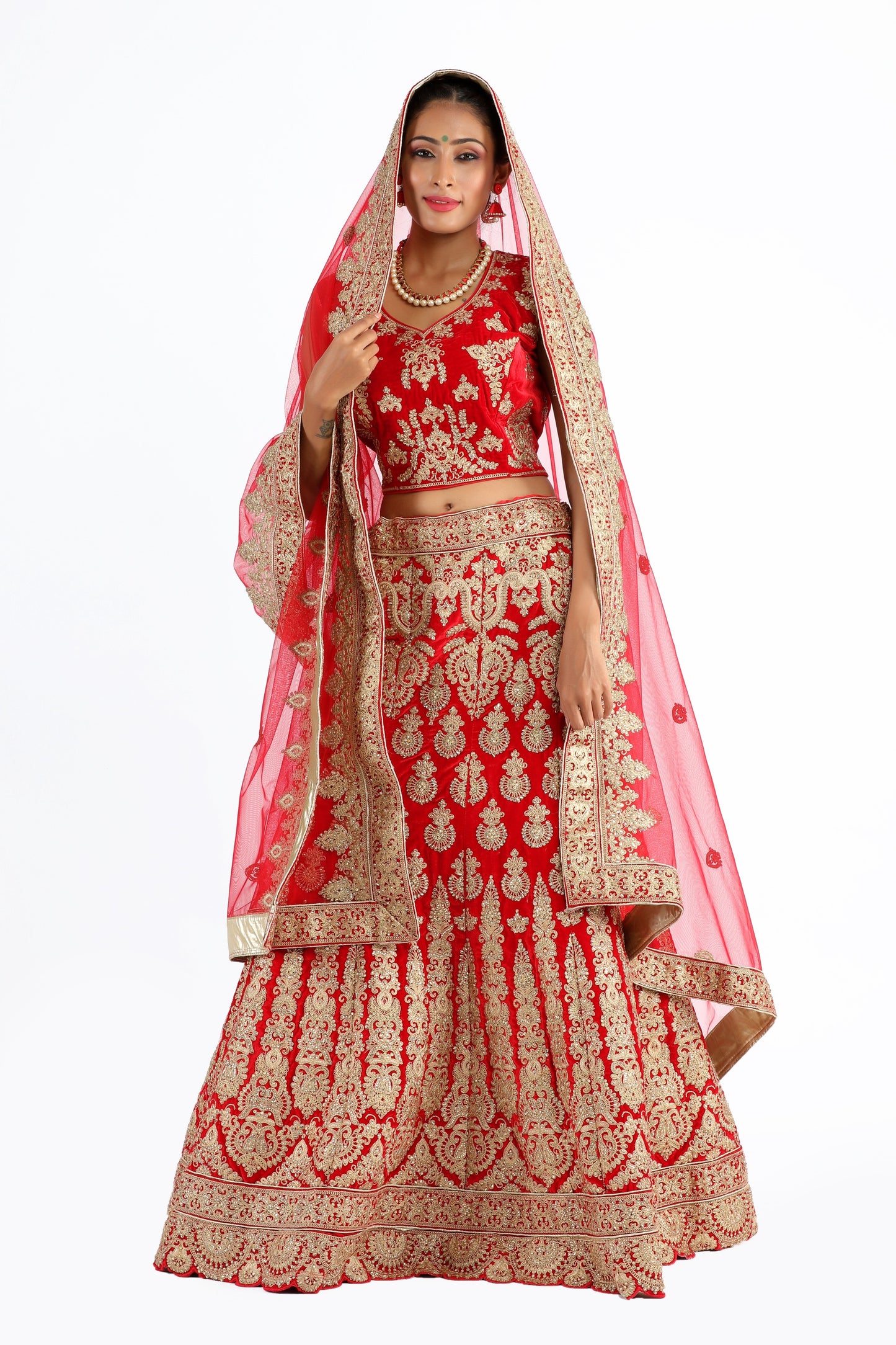 Anvi Red Wedding Lehenga Choli