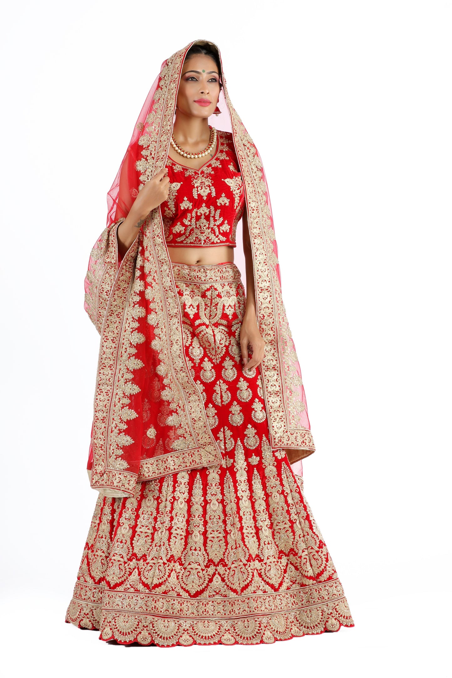 Anvi Red Wedding Lehenga Choli
