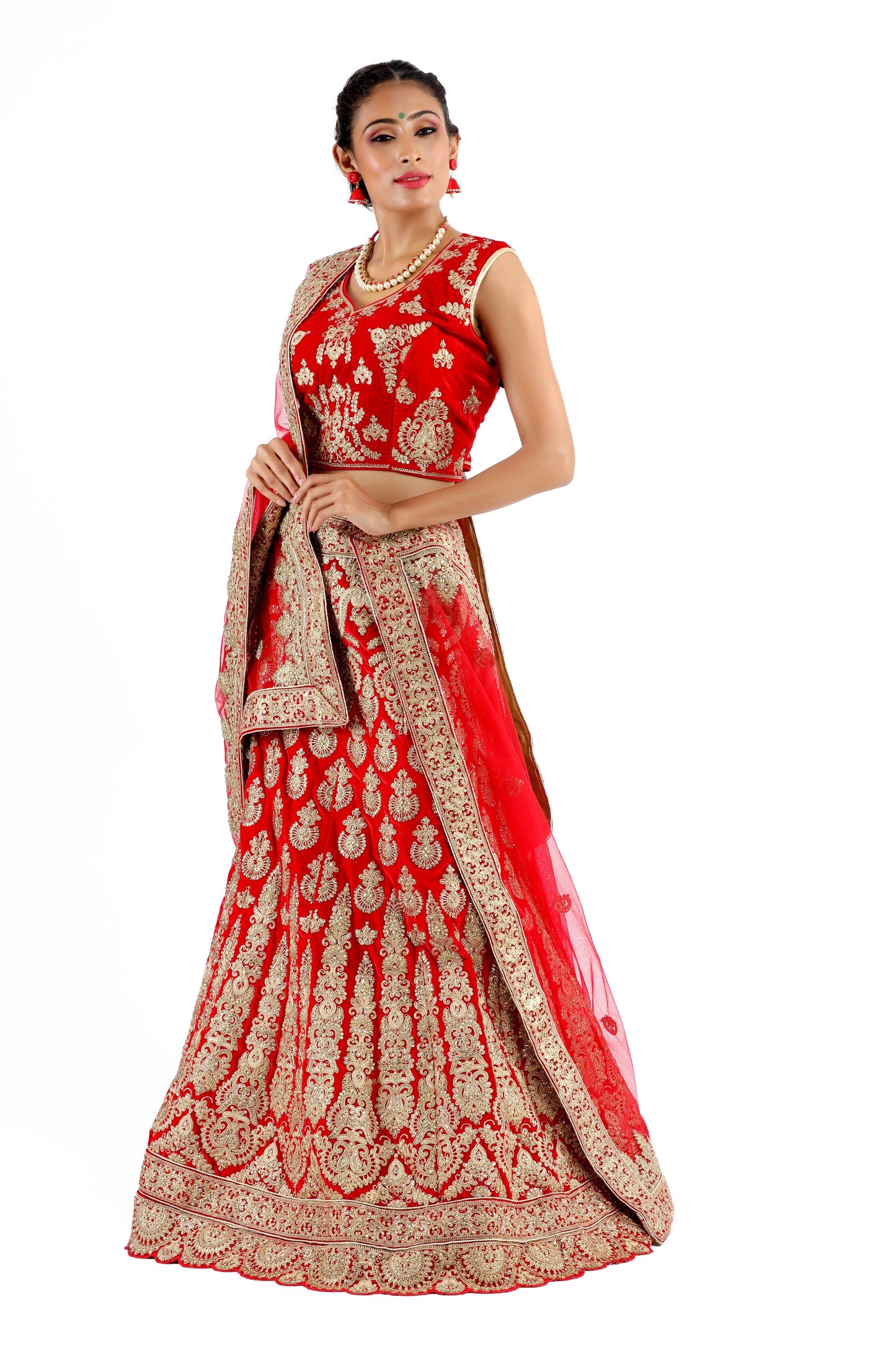 Anvi Red Wedding Lehenga Choli
