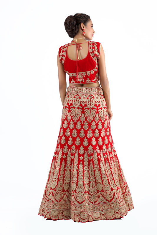 Anvi  Red Wedding Lehenga Choli