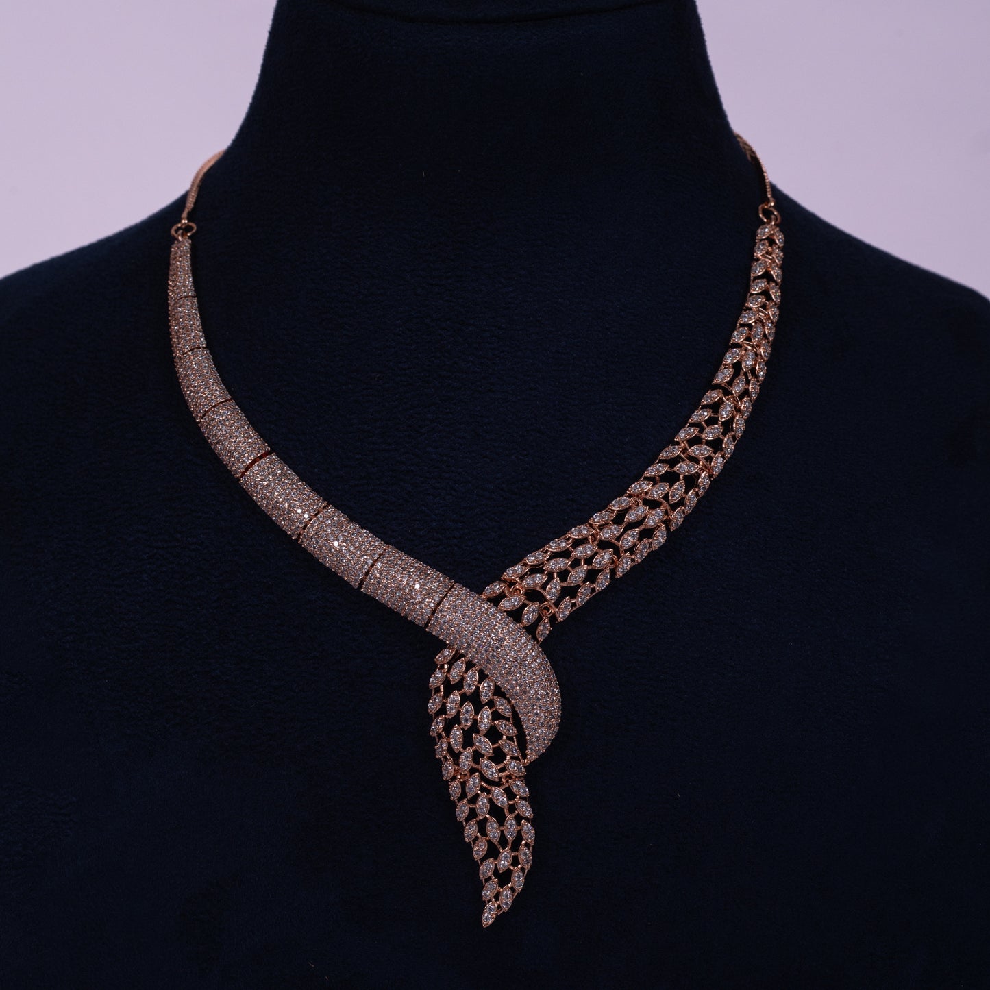 The Verdant Muse: Premium Marquise-Leaf Statement Set