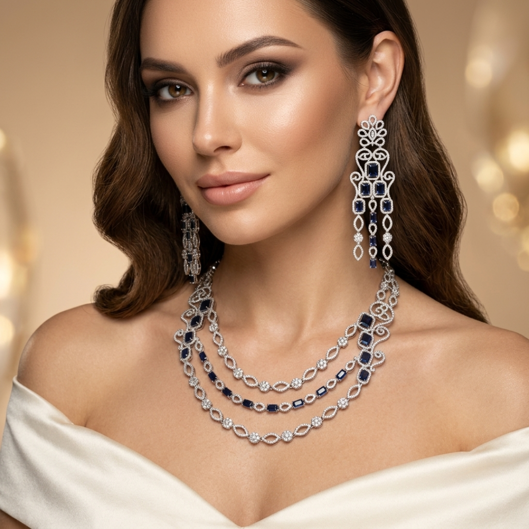 The Maharani Avantika Collection: A Royal Azure Symphony