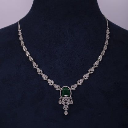Emerald Elegance Handcrafted Necklace