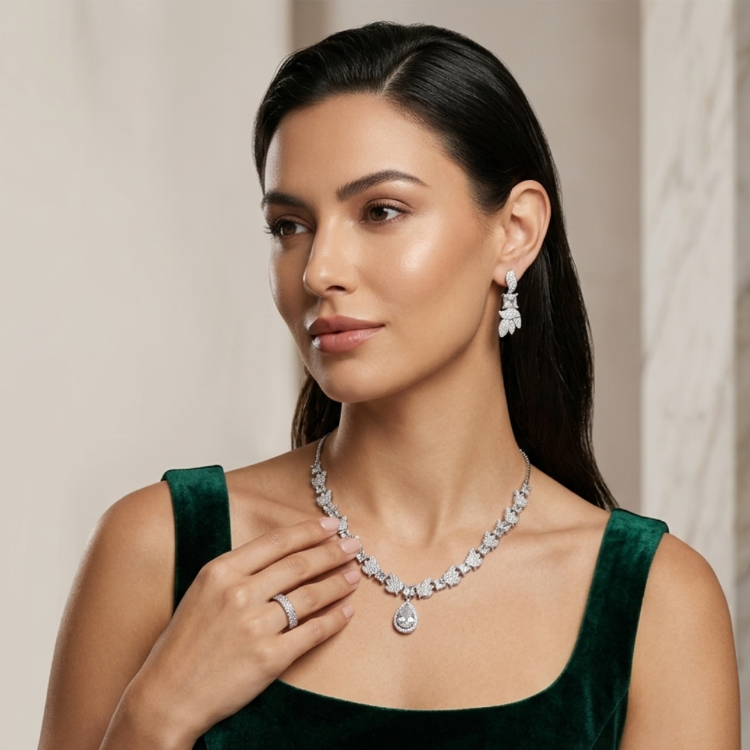 Midnight Frost Elegance Necklace