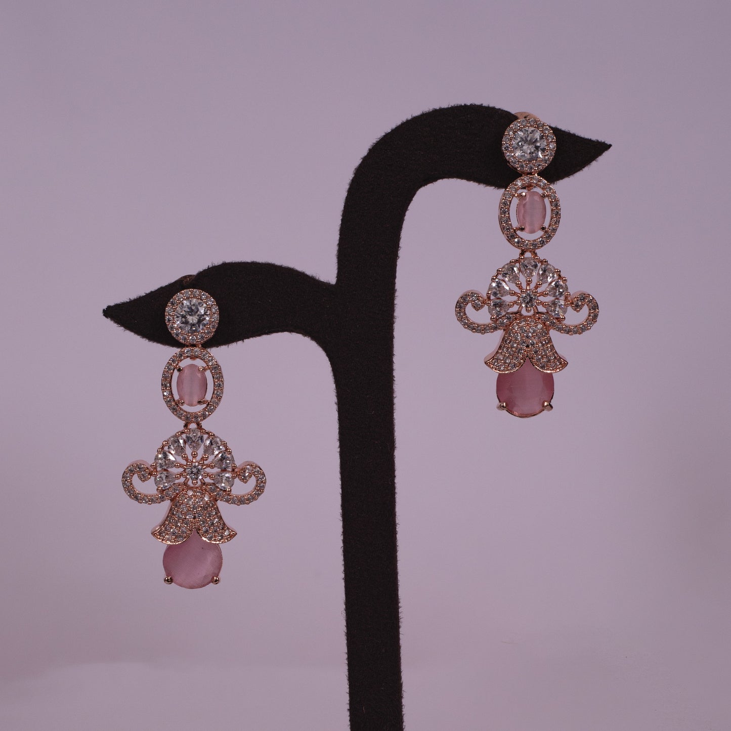 Blush Royale Crystal Bridal Necklace Set