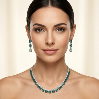 Emerald Green Grace Necklace Set