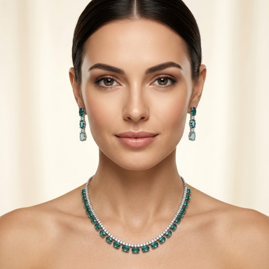 Emerald Green Grace Necklace Set