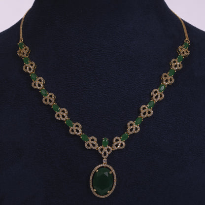 The Emerald Muse Necklace & Earring Set