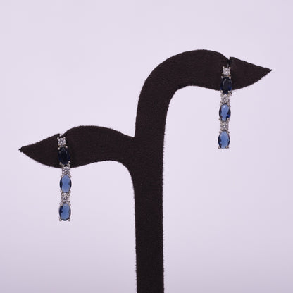 Azure Sparkle Teardrop Necklace Set