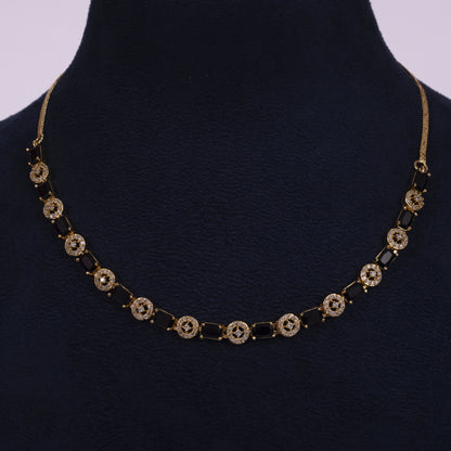 Emerald Green Glow Crystal Link Necklace Set