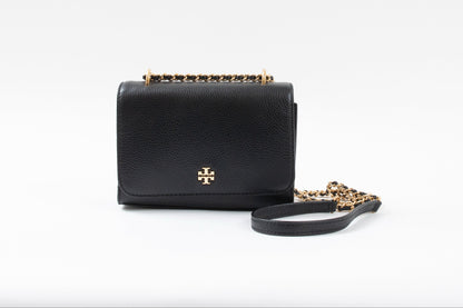 Tory Burch Pre-Loved Mini Fleming Convertible Shoulder Bag – Black