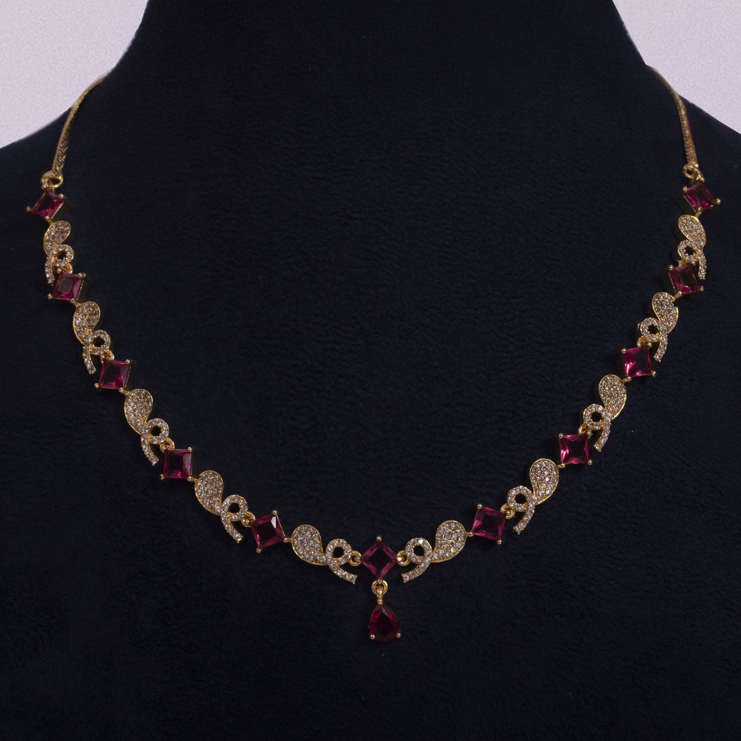 Handcrafted Fashion Jewelry: Royal Ruby Red Petal Essence Necklace