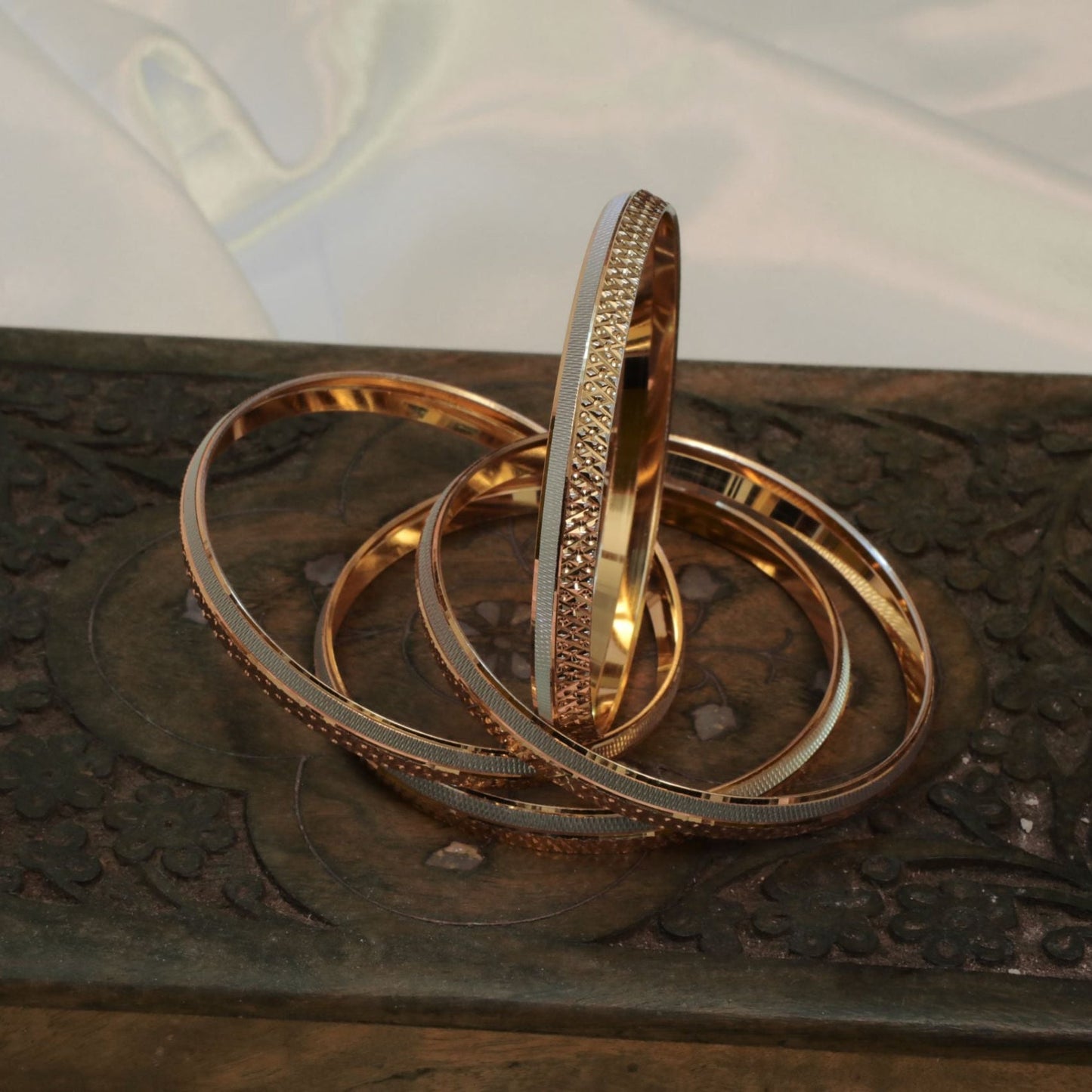 Rana Handcrafted Kada Bracelet brass gold plated (1 pc)