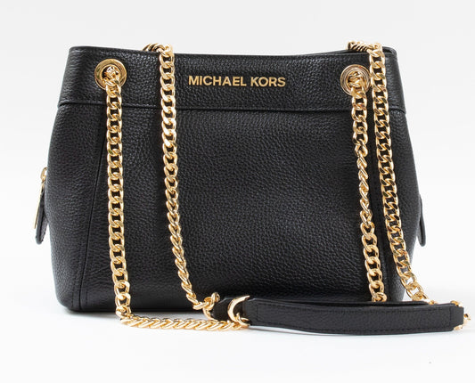Michael Kors Pre-Loved Small Pebbled Leather Bucket Bag with Chain Strap