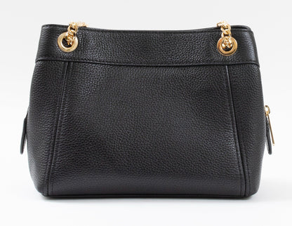 Michael Kors Pre-Loved Small Pebbled Leather Bucket Bag with Chain Strap