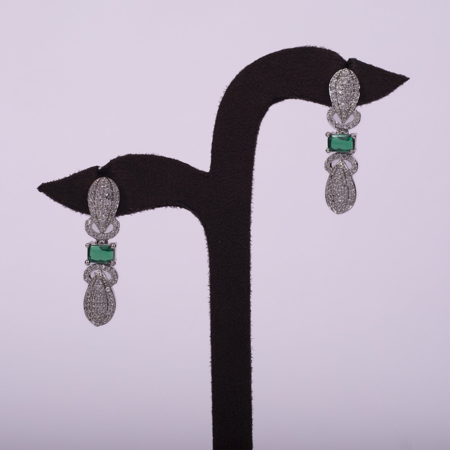 Midnight Elegance Crystal Drop Necklace Set