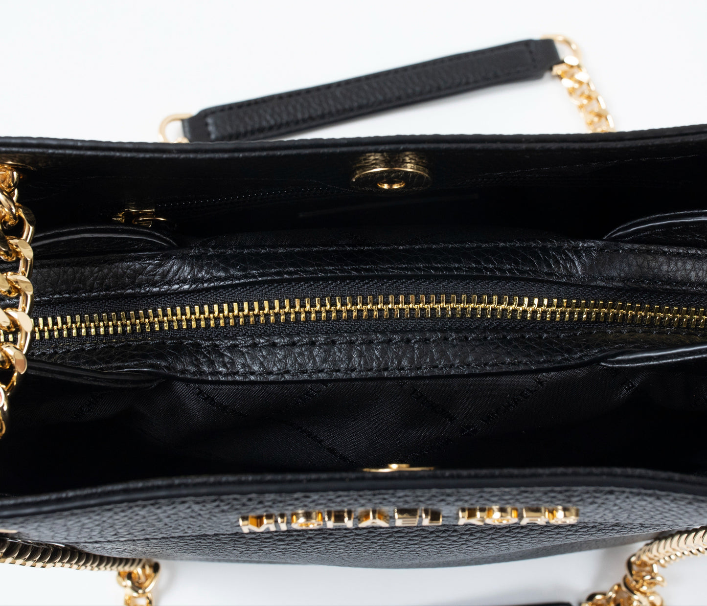 Michael Kors Pre-Loved Small Pebbled Leather Bucket Bag with Chain Strap