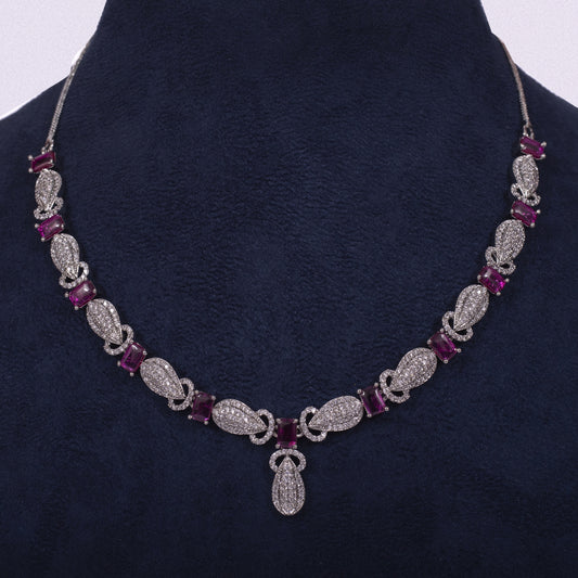 Midnight Elegance Crystal Drop Necklace Set