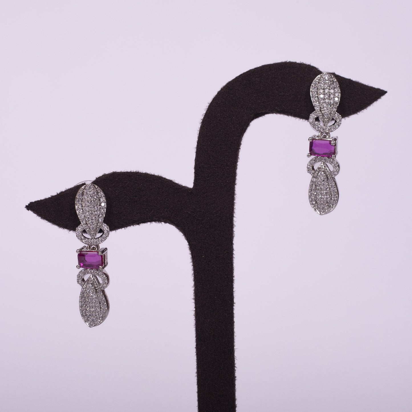 Midnight Elegance Crystal Drop Necklace Set