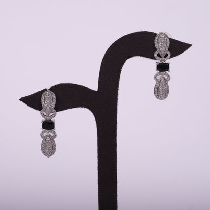 Midnight Elegance Crystal Drop Necklace Set