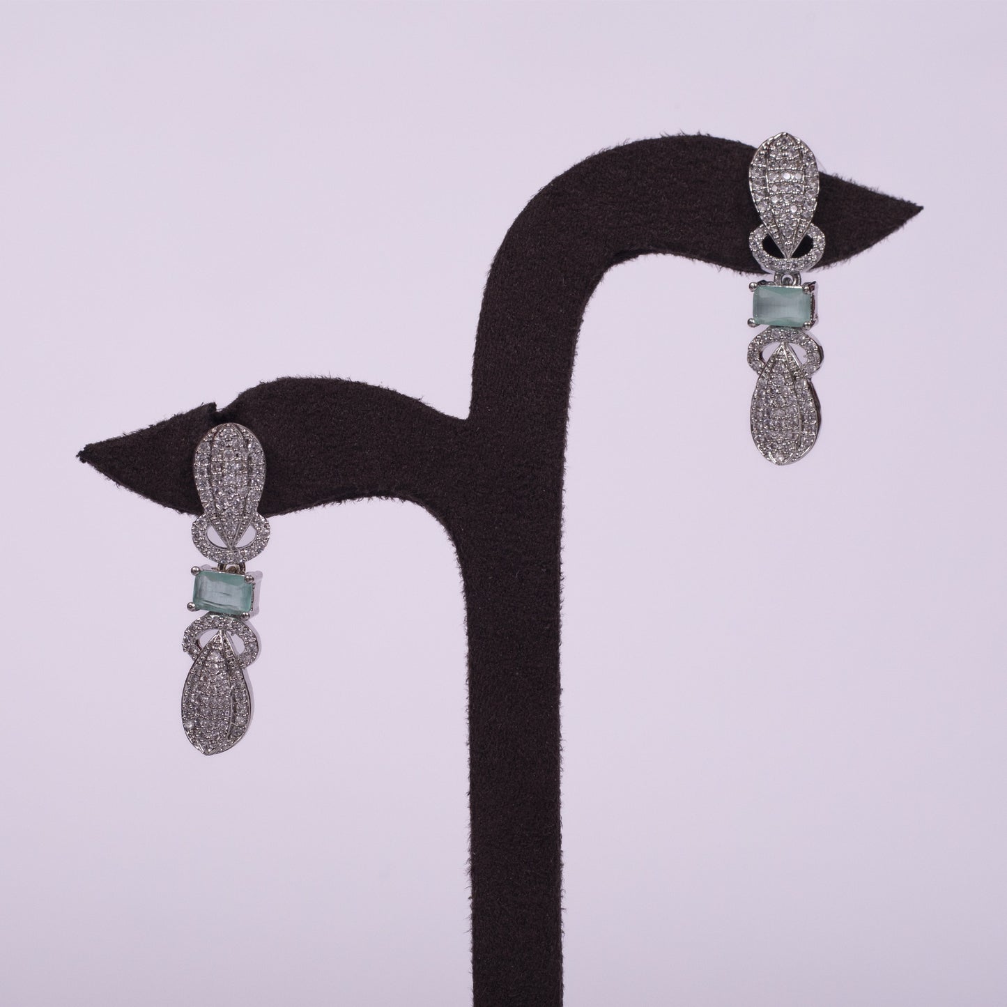 Midnight Elegance Crystal Drop Necklace Set