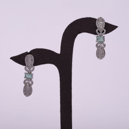 Midnight Elegance Crystal Drop Necklace Set