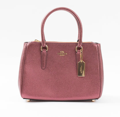 Coach Pre-Loved Mini Lora Carryall in Crossgrain Leather