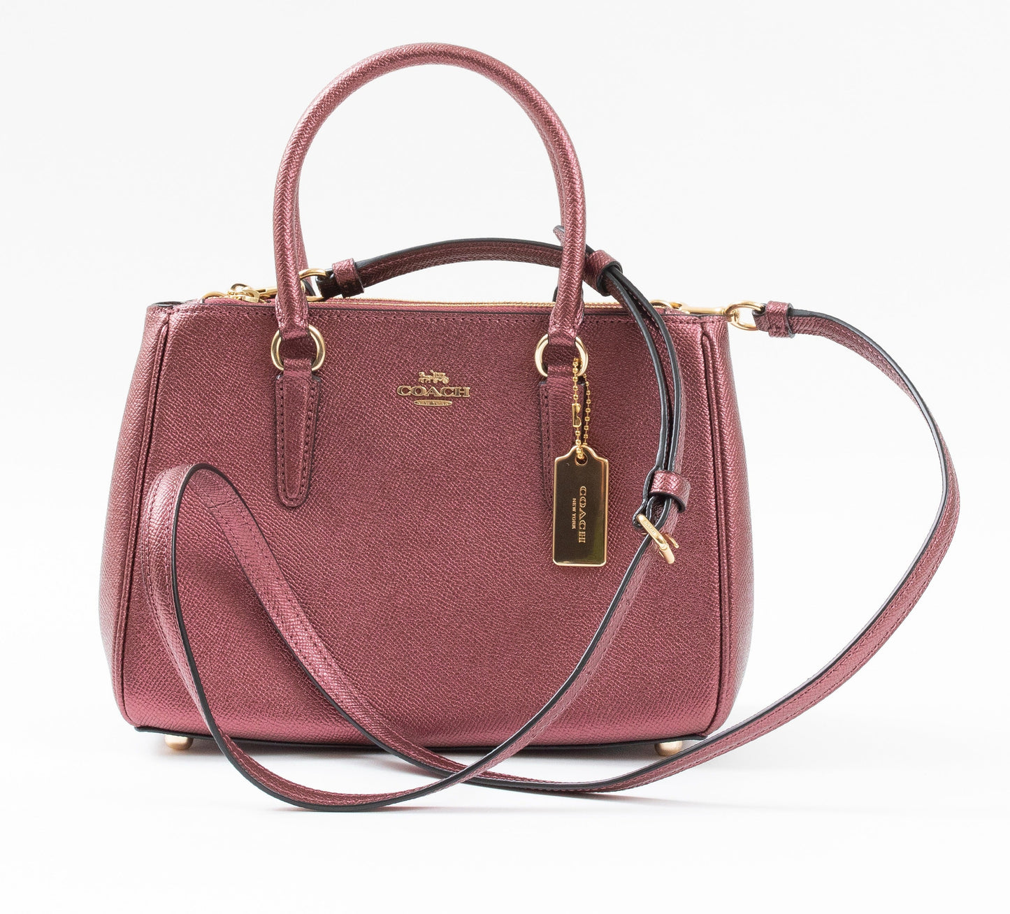Coach Pre-Loved Mini Lora Carryall in Crossgrain Leather