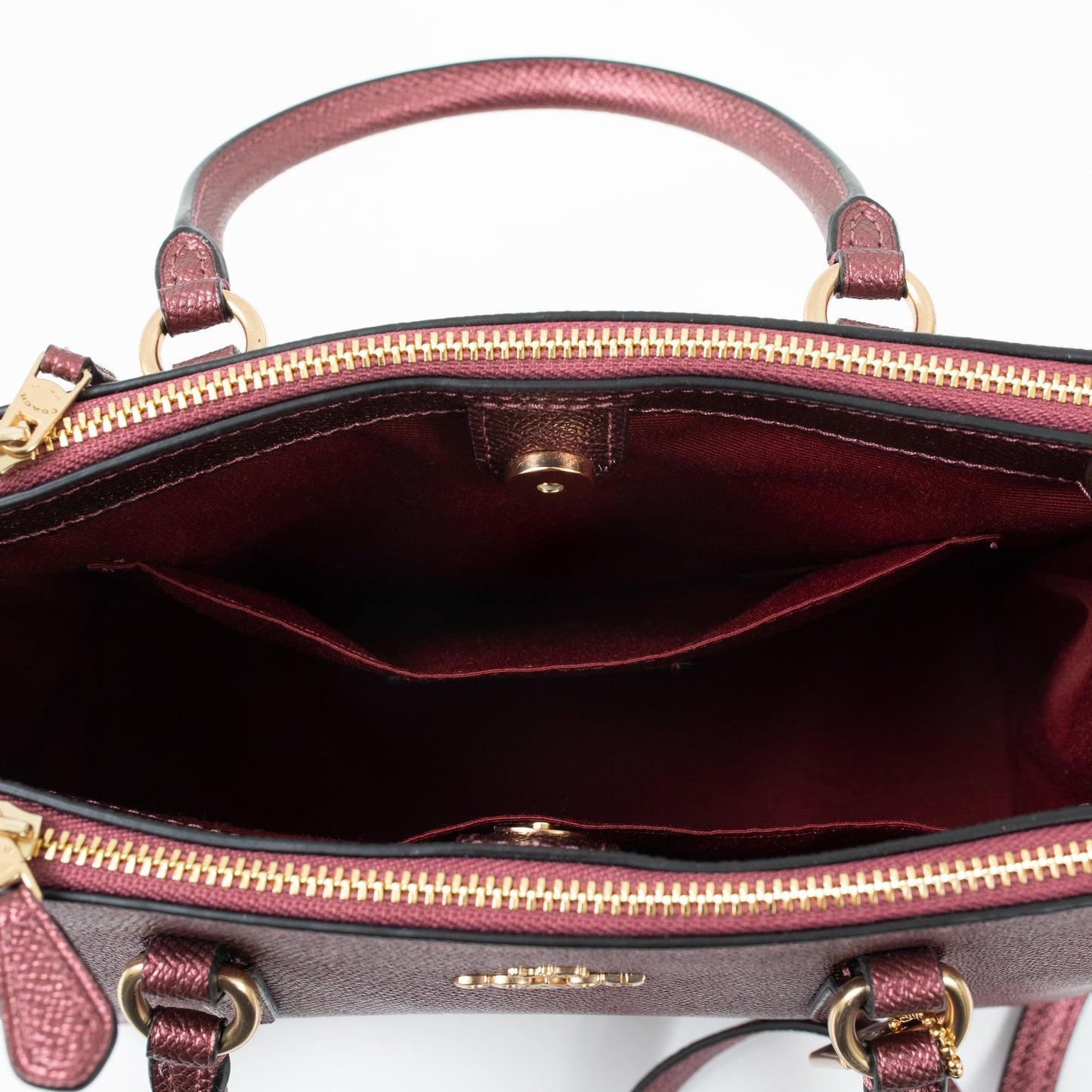 Coach Pre-Loved Mini Lora Carryall in Crossgrain Leather