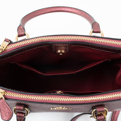 Coach Pre-Loved Mini Lora Carryall in Crossgrain Leather