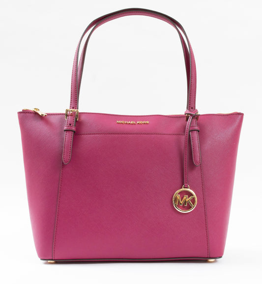 Michael Kors Pre-Loved Jet Set Travel Medium Saffiano Leather Tote