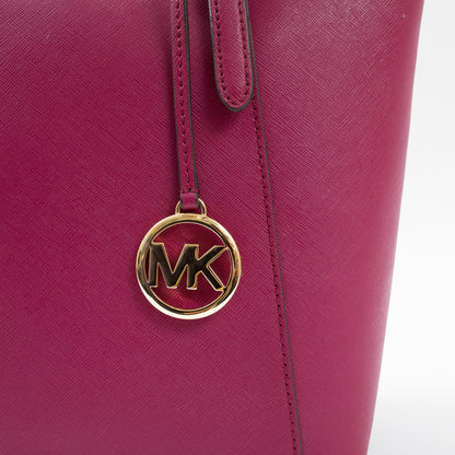 Michael Kors Pre-Loved Jet Set Travel Medium Saffiano Leather Tote