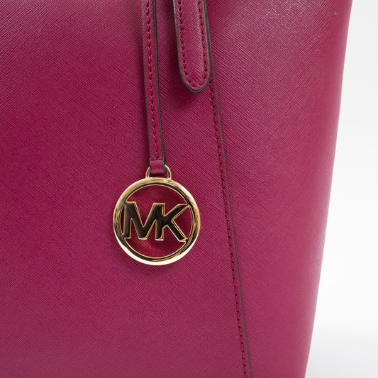 Michael Kors Pre-Loved Jet Set Travel Medium Saffiano Leather Tote