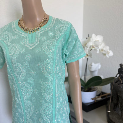 Royal Blue Crystal Drop Gold-Tone Necklace