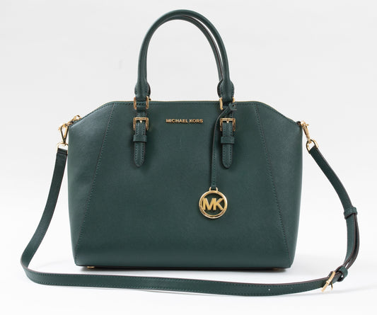 Michael Kors Pre-Loved Selma Medium Saffiano Leather Satchel