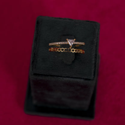 The Isabella Geometric Double Band Ring