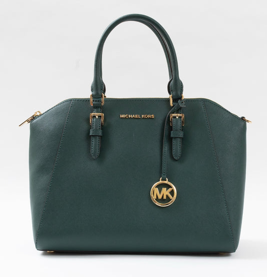 Michael Kors Pre-Loved Selma Medium Saffiano Leather Satchel