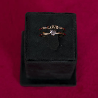 Elite 'Love' Double-Band Ring